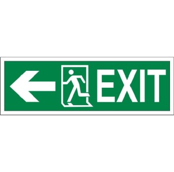 Exit, w lewo 300x100 mm - tabliczka informacyjna