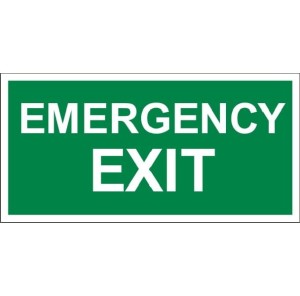 Emergency Exit 400x200 mm - tabliczka informacyjna