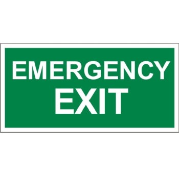 Emergency Exit 400x200 mm - tabliczka informacyjna