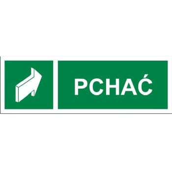 Pchać 150x50 mm - tabliczka informacyjna