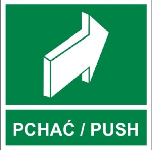 Pchać/Push 150x150 mm - tabliczka informacyjna