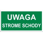 Uwaga strome schody - tabliczka informacyjna