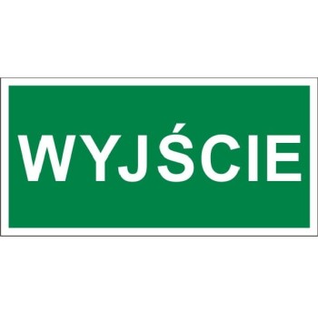 Wyjście - tabliczka informacyjna