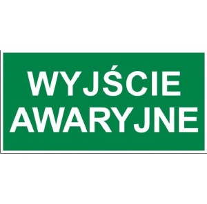 Wyjście awaryjne - tabliczka informacyjna