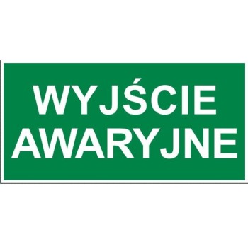Wyjście awaryjne - tabliczka informacyjna