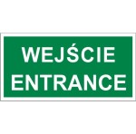 Wejście entrance - tabliczka informacyjna