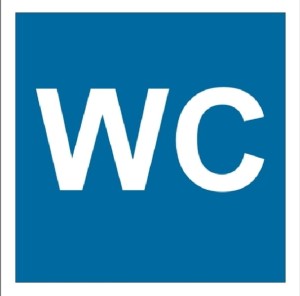 WC - tabliczka na drzwi