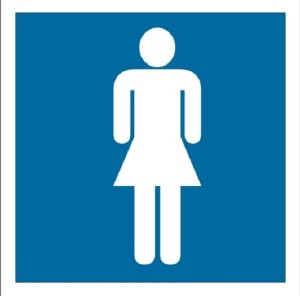 Toaleta damska - tabliczka na drzwi