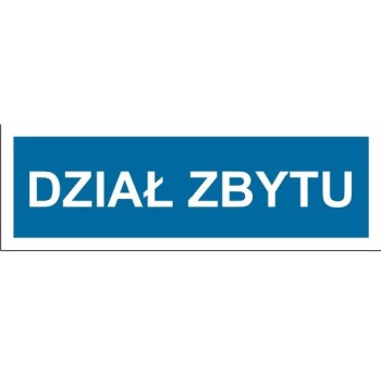 Dział zbytu - tabliczka na drzwi