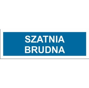 Szatnia brudna - tabliczka na drzwi