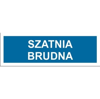 Szatnia brudna - tabliczka na drzwi