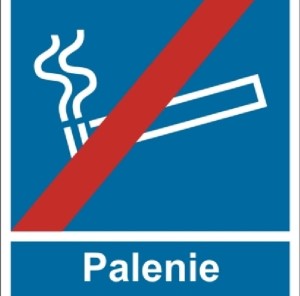 Palenie wzbronione - tabliczka na drzwi