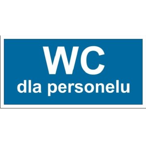 WC dla personelu - tabliczka na drzwi