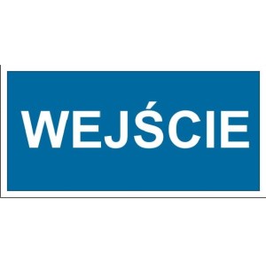 Wejście - tabliczka na drzwi