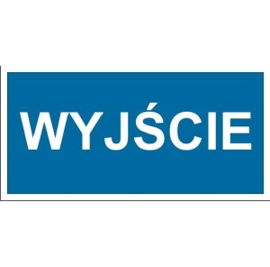 Wyjście - tabliczka na drzwi