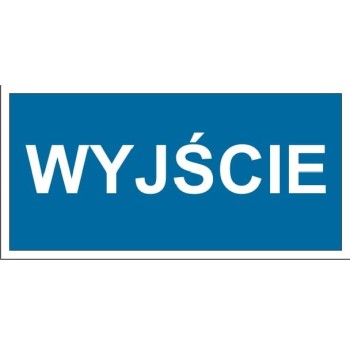Wyjście - tabliczka na drzwi