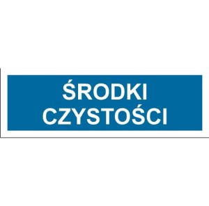 Środki czystości - tabliczka na drzwi