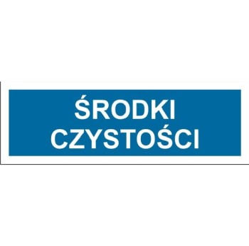 Środki czystości - tabliczka na drzwi