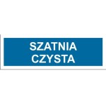 Szatnia czysta - tabliczka na drzwi