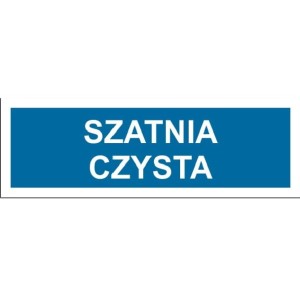 Szatnia czysta - tabliczka na drzwi