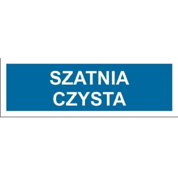 Szatnia czysta - tabliczka na drzwi