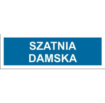 Szatnia damska - tabliczka na drzwi