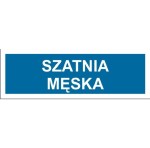 Szatnia męska - tabliczka na drzwi