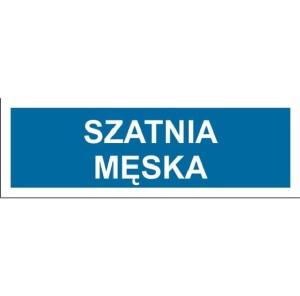 Szatnia męska - tabliczka na drzwi