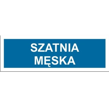 Szatnia męska - tabliczka na drzwi