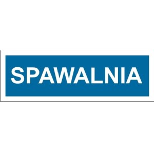 Spawalnia - tabliczka na drzwi