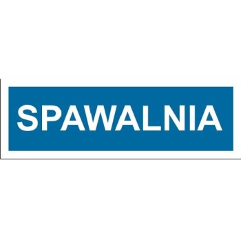 Spawalnia - tabliczka na drzwi