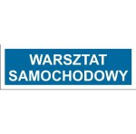 Warsztat samochodowy - tabliczka na drzwi