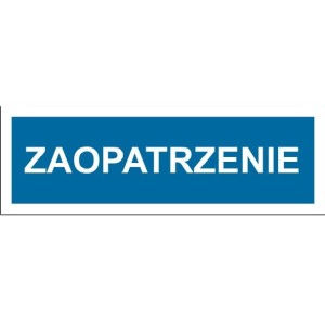 Zaopatrzenie - tabliczka na drzwi