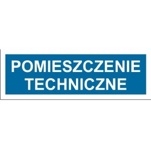 Pomieszczenie techniczne - tabliczka na drzwi