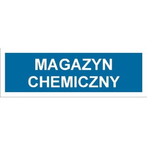 Magazyn chemiczny - tabliczka na drzwi