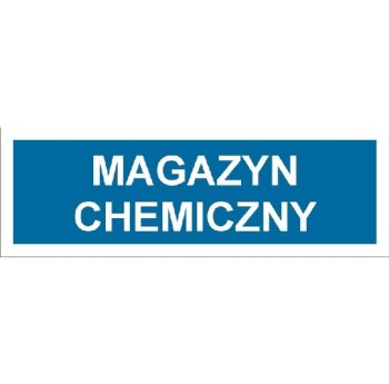 Magazyn chemiczny - tabliczka na drzwi