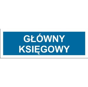 Główny księgowy - tabliczka na drzwi