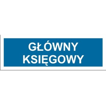 Główny księgowy - tabliczka na drzwi