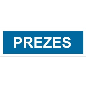 Prezes - tabliczka na drzwi