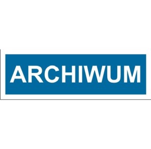 Archiwum - tabliczka na drzwi