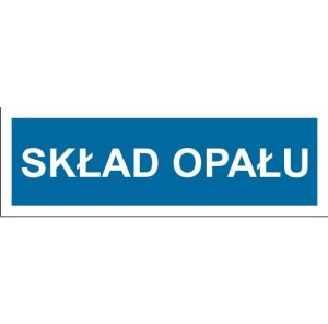 Skład opału - tabliczka na drzwi
