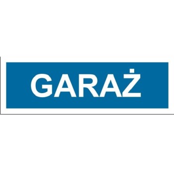 Garaż - tabliczka na drzwi
