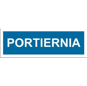 Portiernia - tabliczka na drzwi
