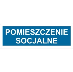 Pomieszczenie socjalne - tabliczka na drzwi