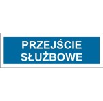 Przejście służbowe - tabliczka na drzwi