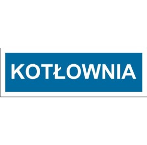 Kotłownia - tabliczka na drzwi