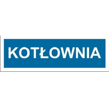 Kotłownia - tabliczka na drzwi