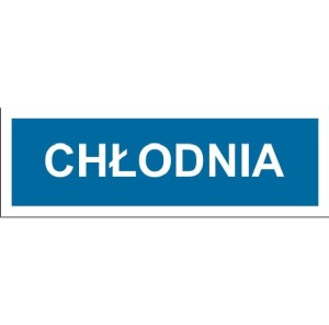 Chłodnia - tabliczka na drzwi