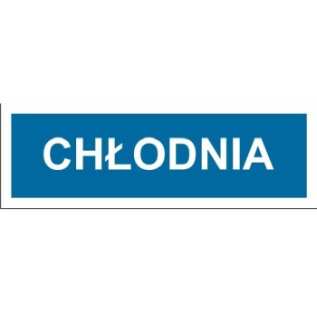 Chłodnia - tabliczka na drzwi