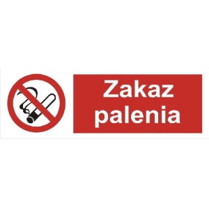Naklejka z piktogramem "Zakaz Palenia" duża